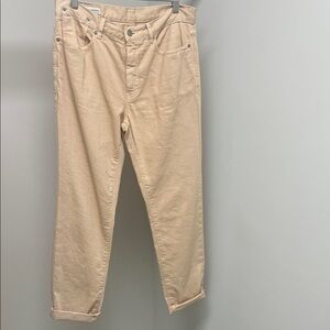 Dries Van Noten Peach Rolled Hem Jeans